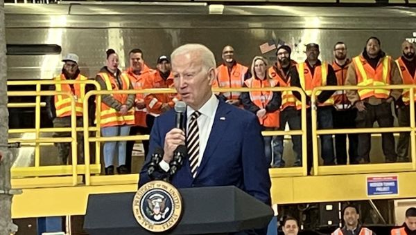 Biden comes to N.Y. train yard with $295M for 1st part of Gateway rail tunnels