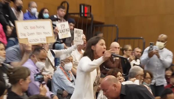 ‘You’re a Piece of Sh**!!’ AOC Town Hall in Queens Erupts in Chaos, Shouting Matches, Security Scuffles Over Immigration and More
