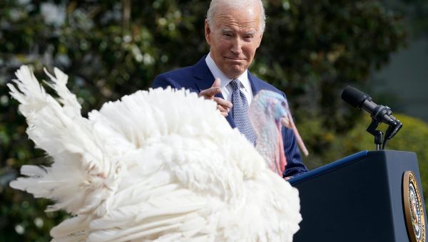 Biden pardons National Thanksgiving Turkeys while marking his 81st birthday with jokes about his age
