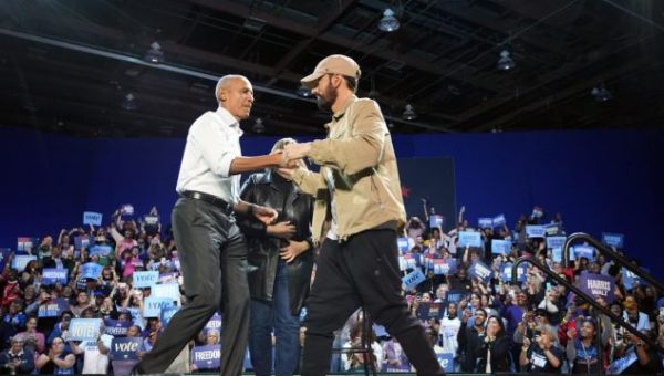 Obama ‘loses’ himself in Eminem lyrics at rally