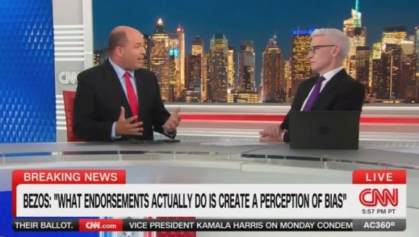 Cooper, Stelter Impute Ill Motive to Bezos’ WashPost Endorsement Call, Suggest Compliance Ahead of Impending Autocracy