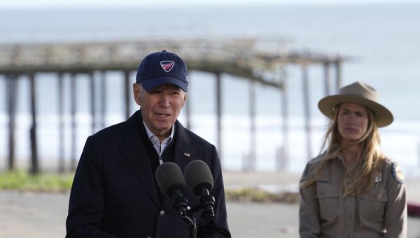 Biden Tours Beach Town Damaged by California Storms