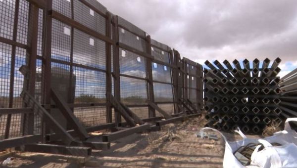 Border wall material still in Santa Teresa after halting of construction in 2021