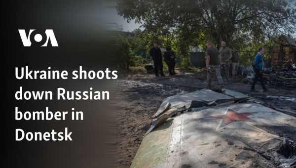 Ukraine shoots down Russian bomber in Donetsk