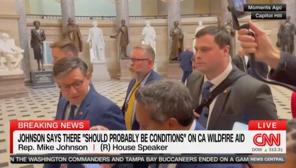 Speaker Johnson Bashes California ‘Mismanagement,’ Says There ‘Should Probably Be Conditions’ on Federal Aid for Fires