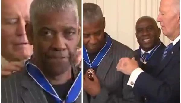 Denzel Washington honored at White House with Presidential Medal of Freedom from Joe Biden