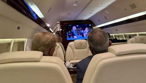 Trump, RFK Jr. Watch UFC 309 Bloodbath From High In The Sky