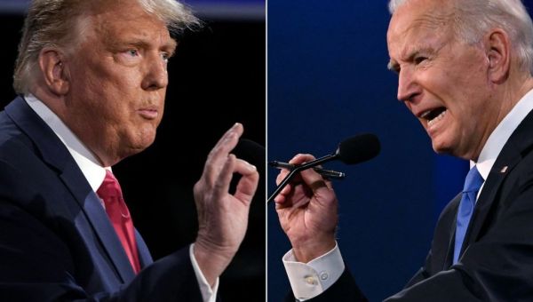 Trump Posts Video With Image of Biden Hog-Tied in a Truck
