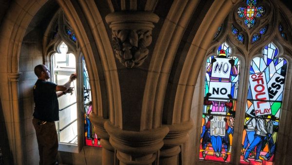 Confederate stained glass windows replaced at National Cathedral with homage to racial justice