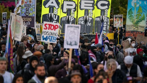 Protesters demonstrate against world leaders, Israel-Hamas war as APEC comes to San Francisco