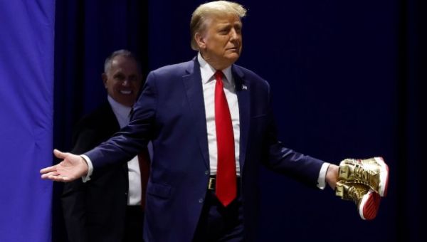 Biden’s Team Dragged Trump Over Those Dorky $400 Gold Sneakers