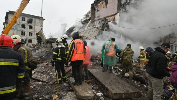 Russian Drone and Missile Strikes Kill at Least Five in Ukraine