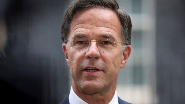 NATO will not be intimidated by Russia’s threats, Rutte says at Ukraine mission HQ