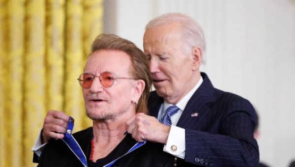 Bono Was Awarded With The Presidential Medal Of Freedom By Joe Biden