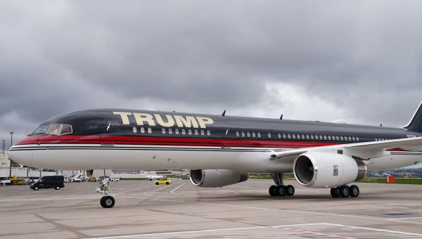 Donald Trump lands in Scotland for golf course visit