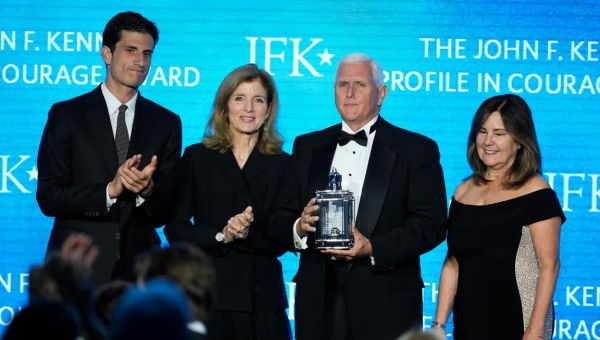 Former Vice President Mike Pence given the 'Profile in Courage' Award - Washington Examiner