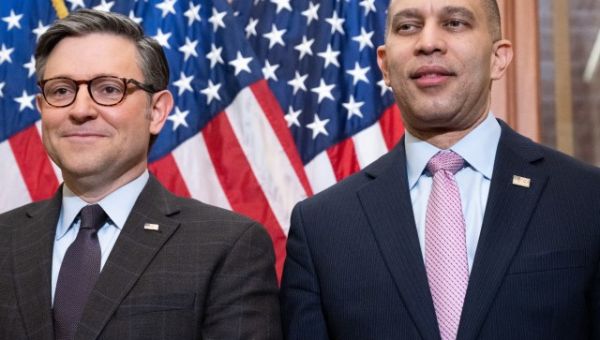 Imperiled Speaker Johnson Needs Dems’ Help to Pass Rule for Foreign Aid Package Vote