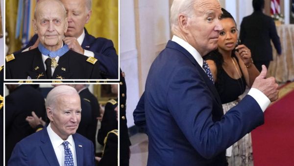 Biden blasted for walking out before end of Medal of Honor ceremony:…
