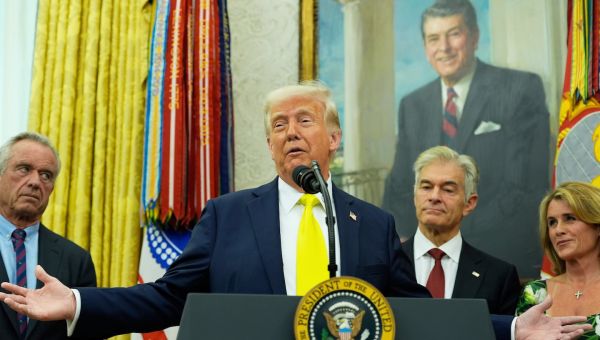 Trump turns a COVID information website into a promotion page for the lab leak theory – The Boston Globe