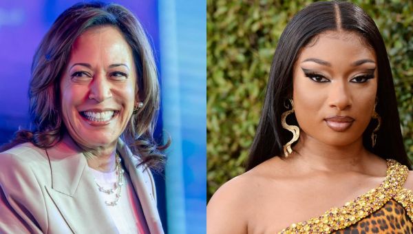 Megan Thee Stallion Matches Kamala Harris’ Blue Energy