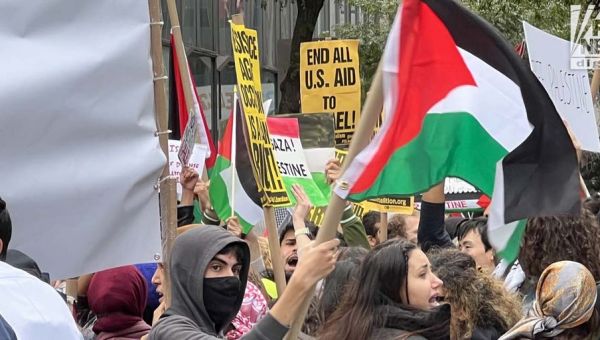Pro-Palestinian protesters blame Israel for Hamas terror attack in ‘repugnant’ demonstrations