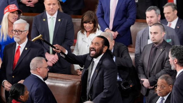 Texas Democrat ejected from House floor after disrupting Donald Trump's speech