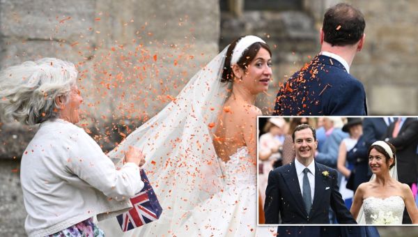 Mystery over woman who hurled orange confetti at George Osborne at his wedding