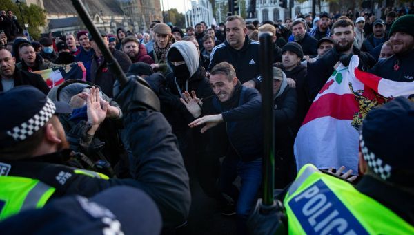 PM orders major tightening on protest laws after London blighted by day of hate