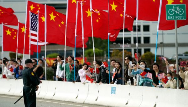 Watch: Chinese Flags Line San Francisco Streets for Xi Jinping