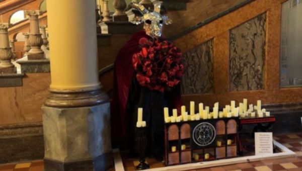 Christian Who Tore Down Satanic Idol in State Capitol Charged with Hate Crime