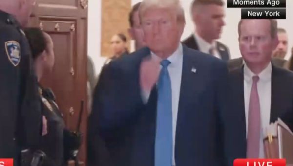 ‘How’s It Going In There?’ Trump Confronted By Reporter Outside Court Moments After Nearly Being Thrown Off the Stand