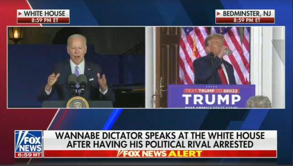 White House condemns Fox News chyron calling Biden ‘wannabe dictator’