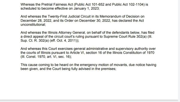 Illinois Supreme Court Puts Stay On Implementation of Pretrial Fairness ...