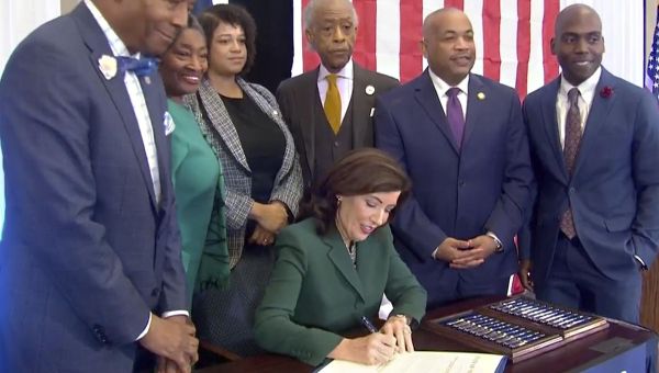 New York to set up a commission to consider reparations for slavery