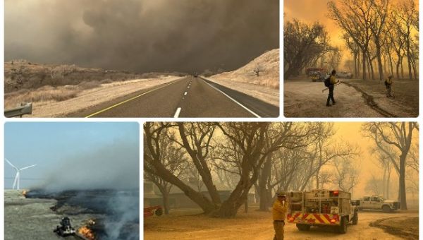 Texas Panhandle Wildfire Spreads to 800 Square Miles