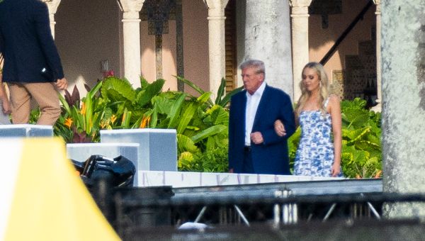 Trump seen practicing walking daughter Tiffany down the aisle ahead of Mar-a-Lago wedding