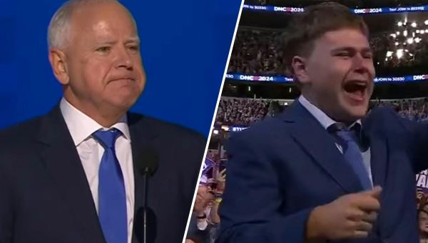 ‘That’s my dad!’ Tim Walz’s son stole the show at the DNC