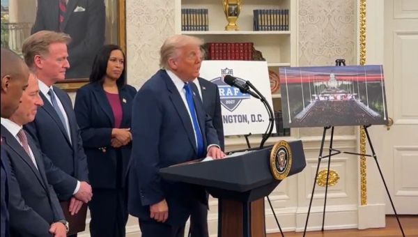 President Trump Announces 2027 NFL Draft To Be Held At National Mall In Washington D.C.