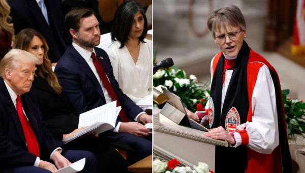 Woke Female ‘Bishop’ Turns National Prayer Service Into a Circus with Disgraceful Message to Trump