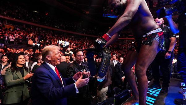 UFC Champ Jon Jones Retains Heavyweight Title And Gives Title Belt To President-Elect Donald Trump After TKO Victory