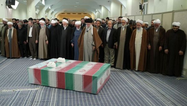 Iran’s Supreme Leader Khamenei leads funeral prayers for slain judges