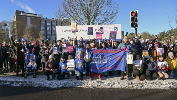 Nurses walk out on strike at Addenbrooke’s and Royal Papworth hospitals
