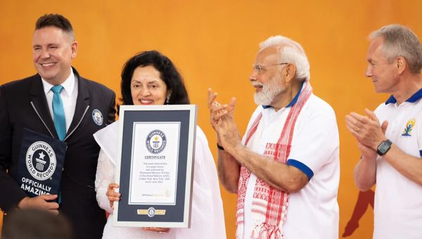 Modi-led Yoga Day event at UN sets Guinness world record