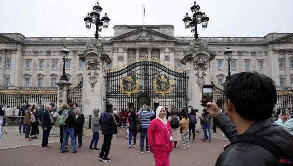 London police arrest a man outside Buckingham Palace