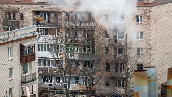 Watch: Drone smashes into St Petersburg apartment building