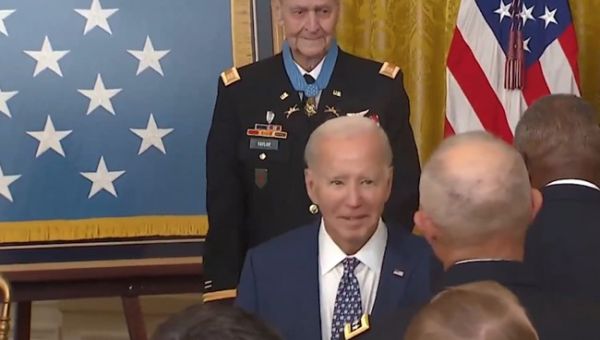 WATCH: Biden Leaves Everyone Confused as He Walks Out in the Middle of a Medal of Honor Ceremony