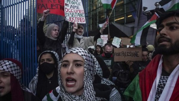 Pro-Hamas Protesters Created Total Mayhem Outside of the Democratic Party Headquarters