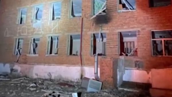 Ukraine and Russia blame each other for missile strike on school that left four dead