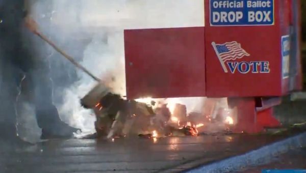 Ballot boxes set ablaze in Vancouver, Wash. and Portland, Ore.