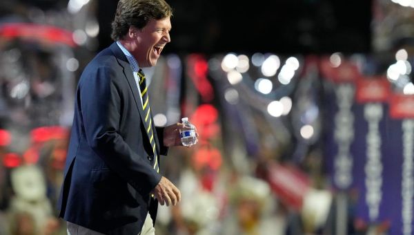 Tucker Carlson says Trump will give country ‘spanking’ if elected in November